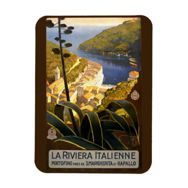 Vintage Italienska Riviera Italien magnet (Vertikal)