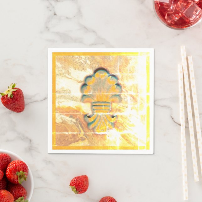 Vintage Italienska Stil Medallion Pappersservett (Insitu)