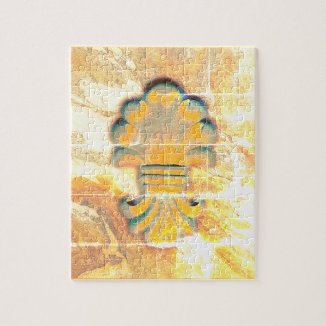 Vintage Italienska Stil Medallion Pussel (Vertikal)