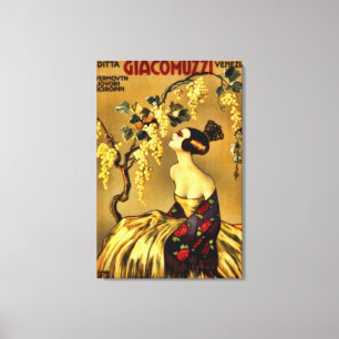 Vintage Italienska Vin Vermouth Advertisement Canvastryck