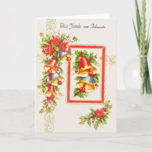 Vintage Italienskt julljulleskort Helgkort
