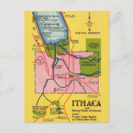 Vintage Ithica New York Hälsningskort Vykort