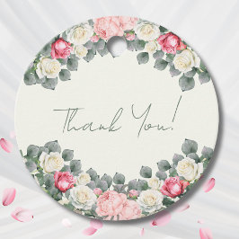 Vintage Ivory Garden Roses Bridal Shower Gåvor Etiketter