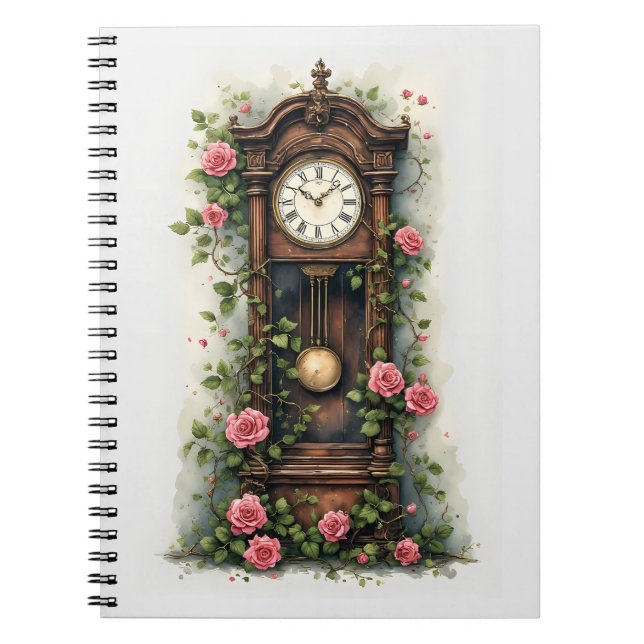 Vintage Ivy Rose Golvur Anteckningsbok (Framsidan)