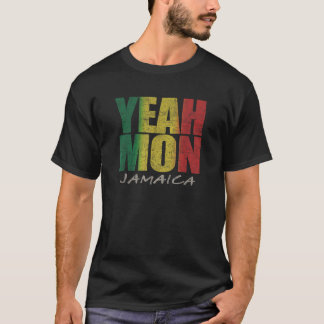 Vintage Ja Mon Retro Jamaica Reggae Manar Jamaica T Shirt