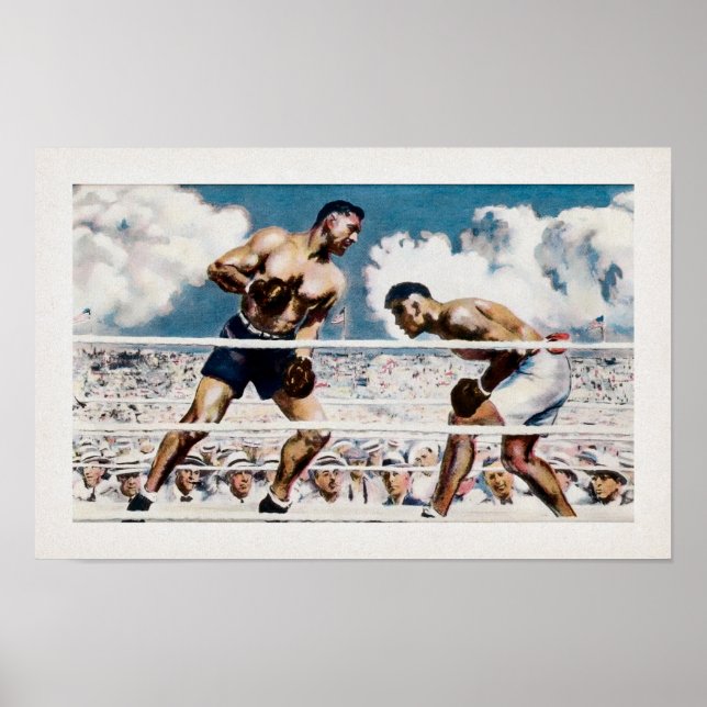 Vintage Jack Dempsey vs Jess Willard 1919 Poster (Framsidan)
