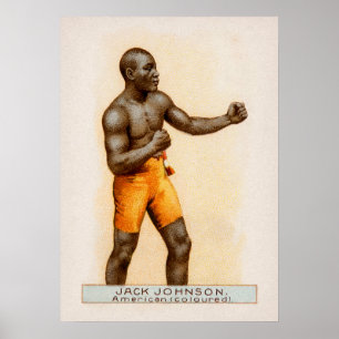 Vintage Jack Johnson Cigarette-kort Poster