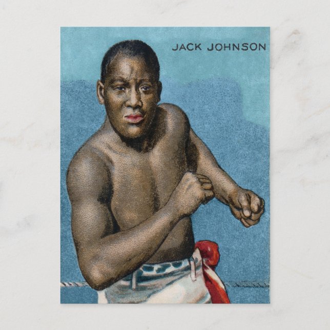 Vintage Jack Johnson Vykort (Framsida)