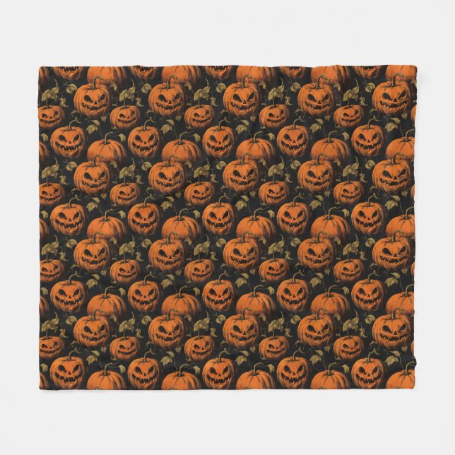 Vintage Jack o lantern Fleecefilt (Framsidan (Horisontell))