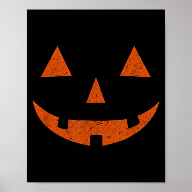Vintage Jack o Lantern JackoLantern Pumpa Ansikte Poster (Framsidan)