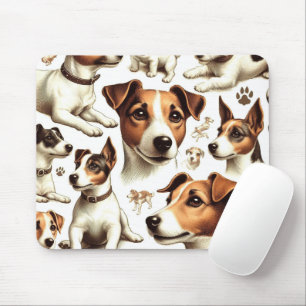 Vintage Jack Russell Terrier Seamless Musmatta
