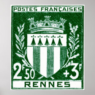 Vintage Jackat av Arm Rennes, Frankrike Poster