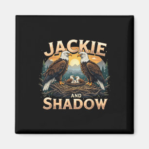 Vintage Jackie- och Shadow Örn-familjens utformnin Magnet