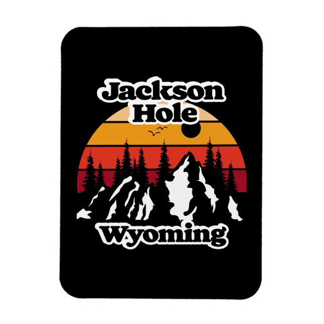 Vintage Jackson Hål Wyoming Magnet (Vertikal)