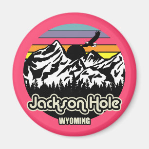 Vintage Jackson Hål Wyoming Magnet