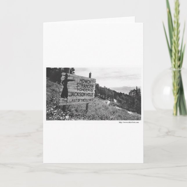 Vintage Jackson Hole Kort (Framsida)