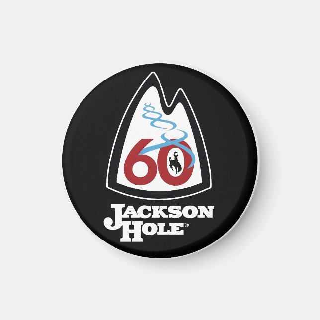 Vintage Jackson Hole skidort wyoming gits Magnet (Framsidan)