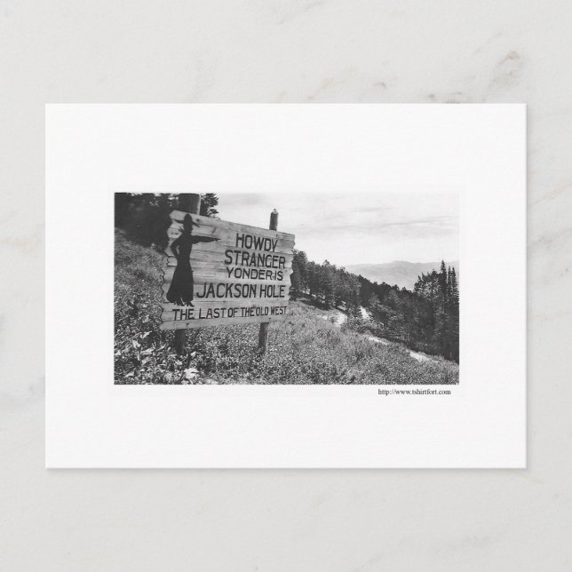 Vintage Jackson Hole Vykort (Framsida)