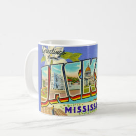 Vintage Jackson Miss Greetings  Kaffemugg