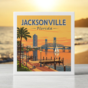 Vintage Jacksonville Florida Kakelplatta