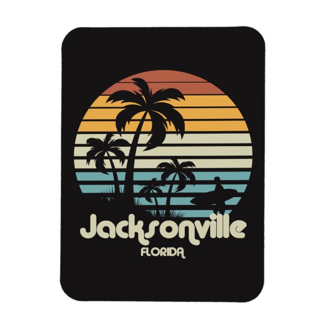 Vintage Jacksonville Florida Magnet (Vertikal)