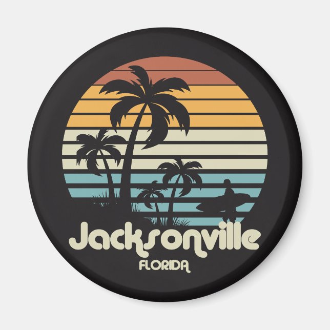 Vintage Jacksonville Florida Magnet (Framsidan)