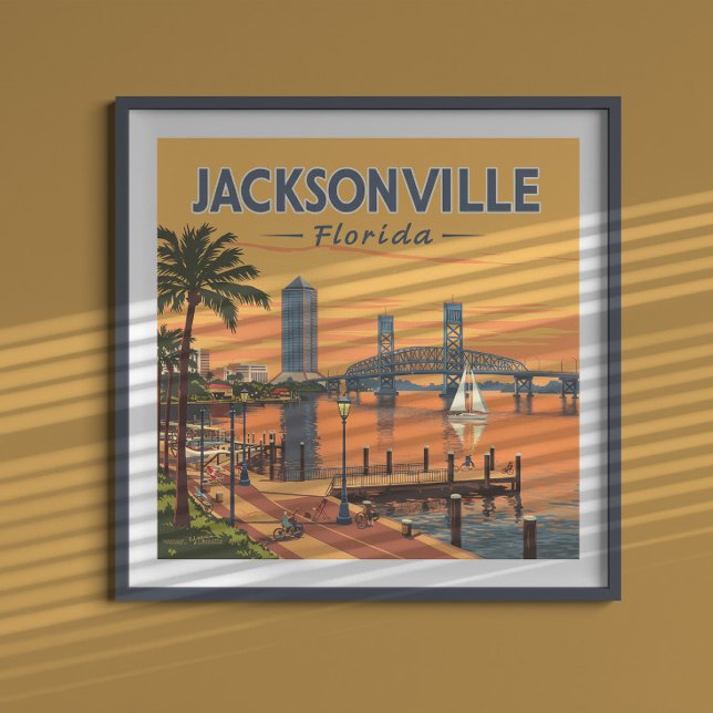 Vintage Jacksonville Florida Poster (Skapare uppladdad)