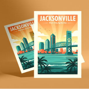 Vintage Jacksonville Vykort