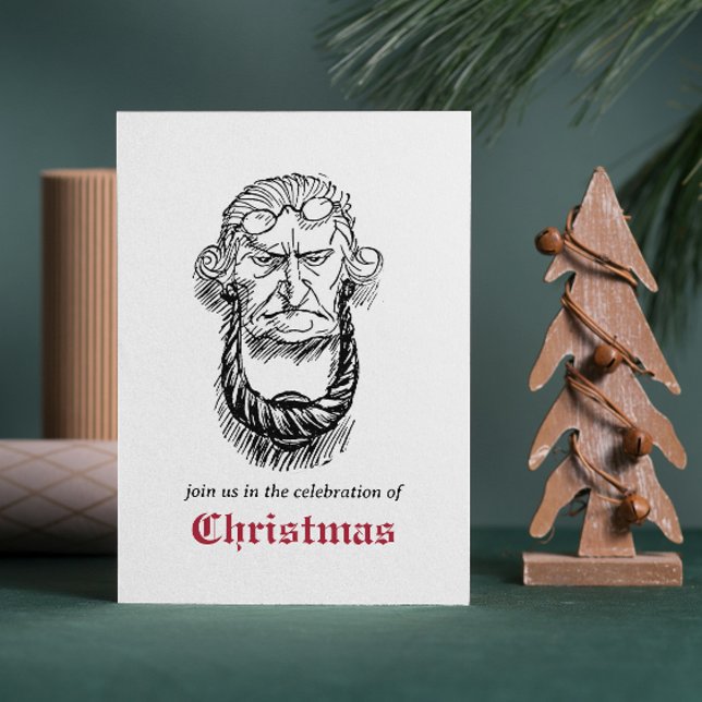 Vintage Jacob Marley Dickens A jul Sång Inbjudningar (Skapare uppladdad)