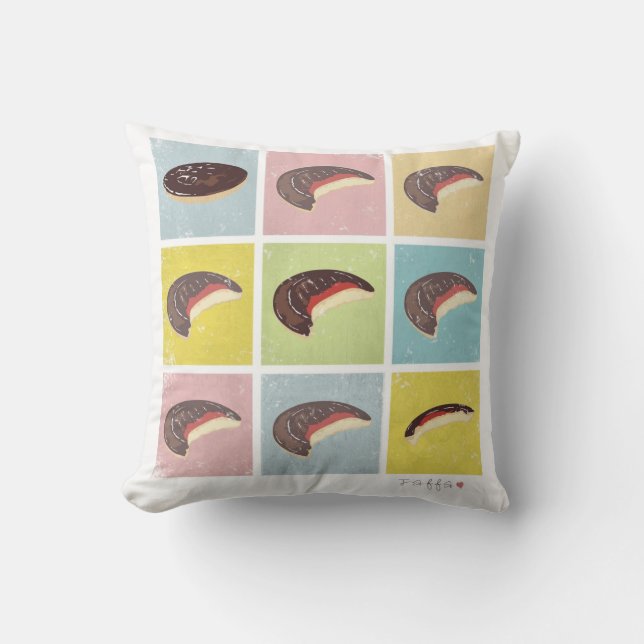 Vintage Jaffa Cakes Pillow Kudde (Framsida)