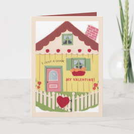 Vintage jag är bara en dörr du Valentine Helgkort