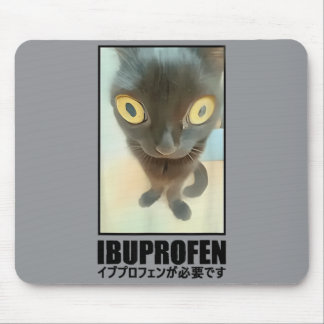 Vintage jag behöver Ibuprofen Roligt Katt Meme Jap Musmatta