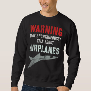 Vintage JAG KAN PRATA spontant OM FLYGPLANER F Lång Ärmad Tröja
