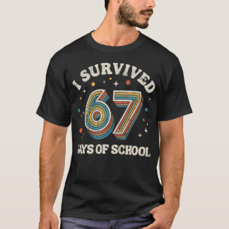 Vintage jag överlevde 67 dagar av skollärare stud t shirt