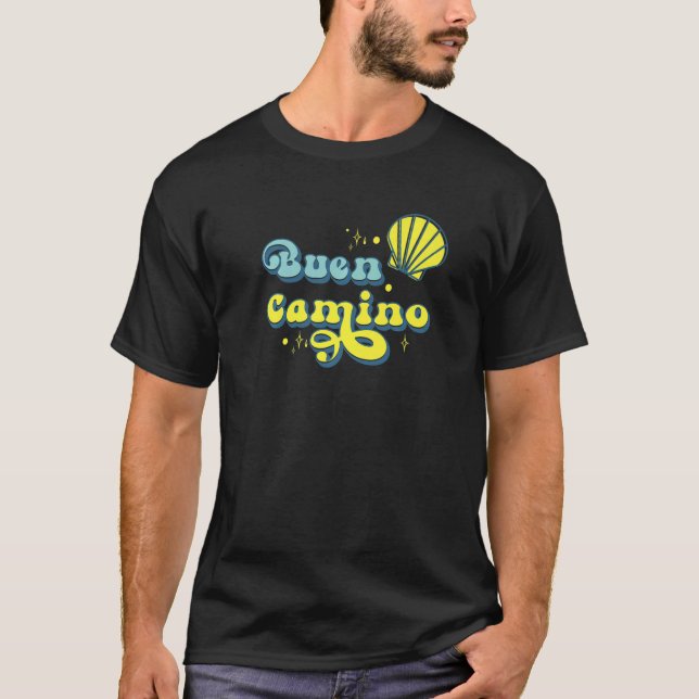Vintage Jakobsweg Buen Camino Pilgrim Salute T Shirt (Framsida)