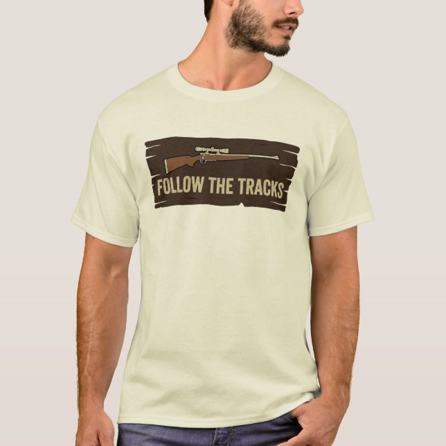 Vintage jaktspårskylt vektorgrafik t shirt (Framsida)