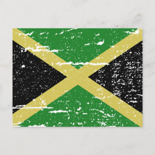 Vintage Jamaica Flagga Vykort