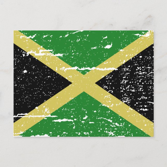 Vintage Jamaica Flagga Vykort (Framsida)