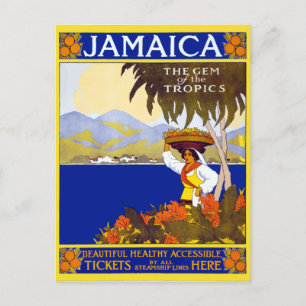 Vintage Jamaica Gem of the Tropikernas Travel Vykort