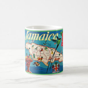 Vintage Jamaica ö-karta P Kaffemugg