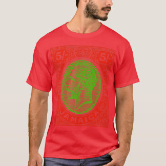 Vintage Jamaica Postage Frimärke Design T Shirt