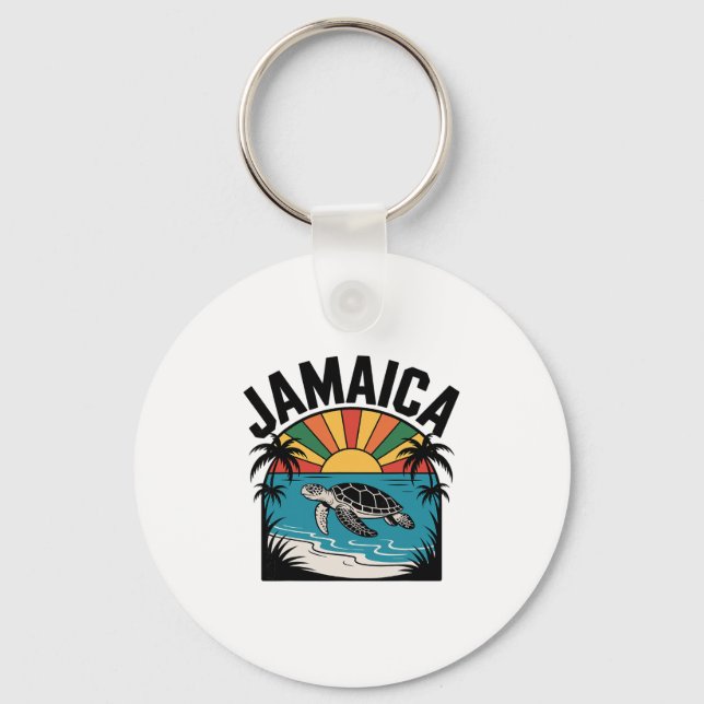 Vintage Jamaica Reggae Semester  Nyckelring (Framsida)