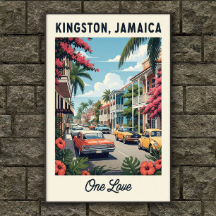 vintage Jamaica Travel Poster på 1960-talet