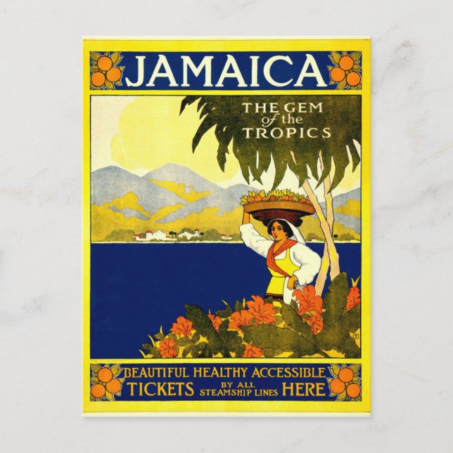 Vintage Jamaica Travel Vykort (Framsida)