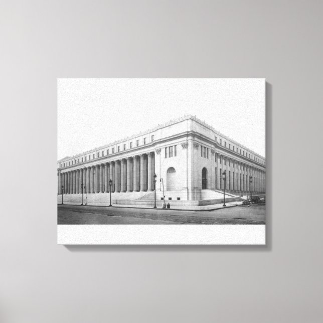 Vintage James Farley NYC Post Office Photograph Canvastryck (Framsida)