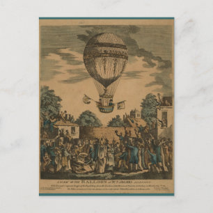 Vintage James Sadler Hett Luft Ballon Vykort