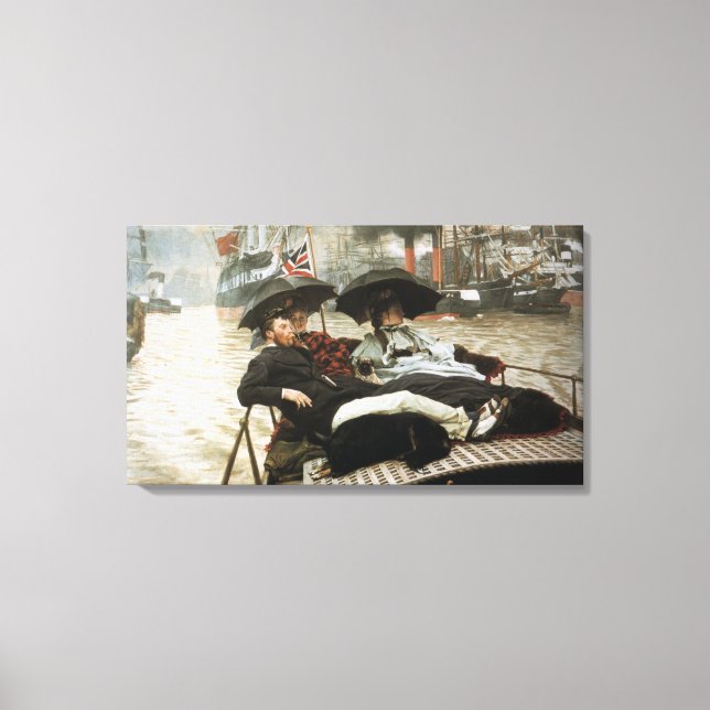 Vintage James Tissot Thames Canvastryck (Framsida)