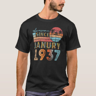 vintage janury 1937 92-årig 85-årsdag manar t shirt