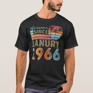 vintage janury 1966 92-årig 56-årsdag manar t shirt