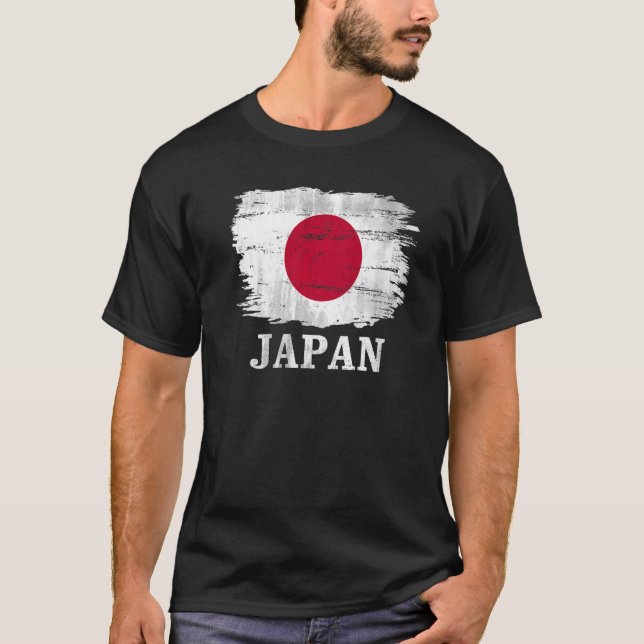Vintage Japan-Flagga för japanska T Shirt (Framsida)